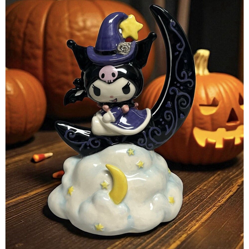 Blue Sky Hello Kitty Kuromi Witch Mystic Moon Figure Sanrio Halloween Home Decor